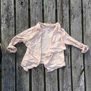 New Waterfall Nude Jacket S Small Drapey waterfall open lightweight